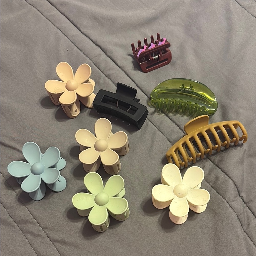 Colorful Flower Hair Clips Set for Kids